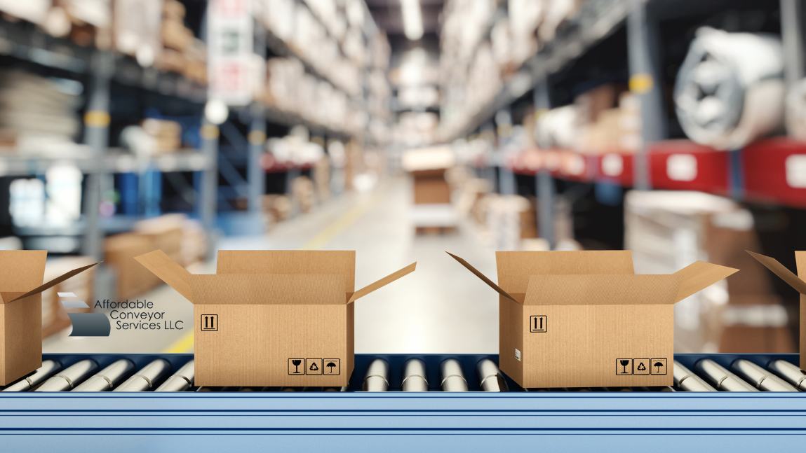 Vertical conveyor system connecting mezzanine levels inside a modern warehouse